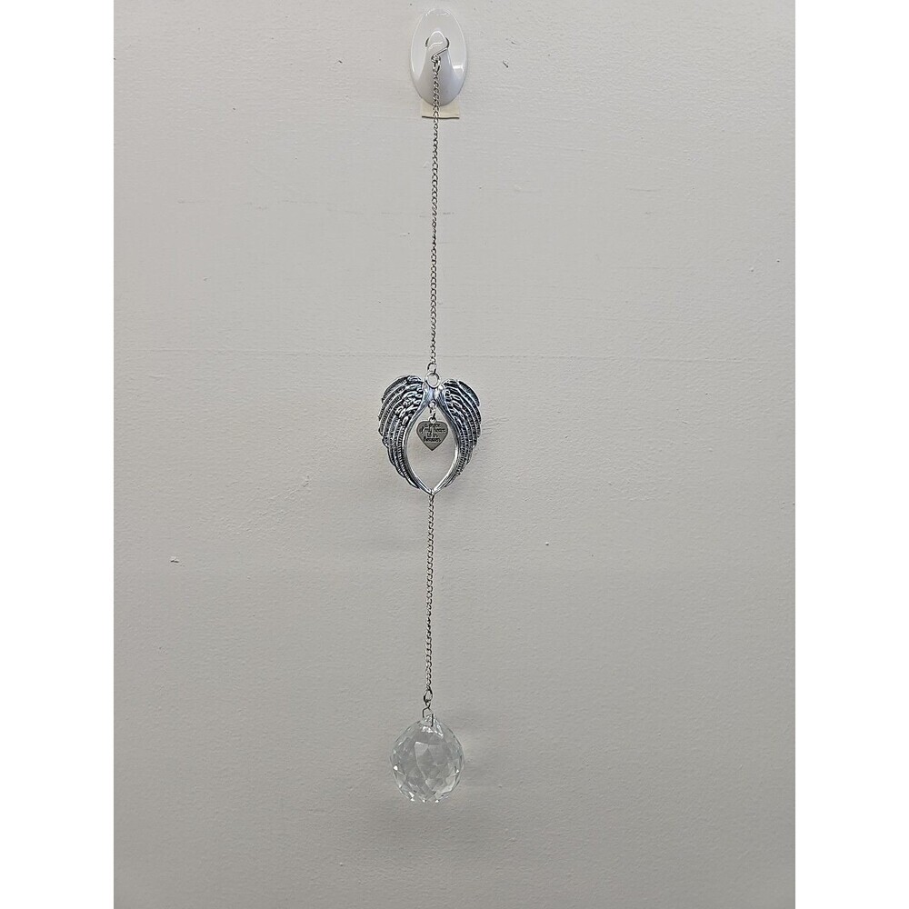 Silver Angel Wings A Piece of My Heart is in Heaven Rear View Mirror